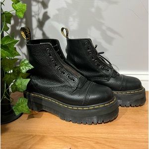 SINCLAIR MILLED NAPPA LEATHER PLATFORM BOOTS